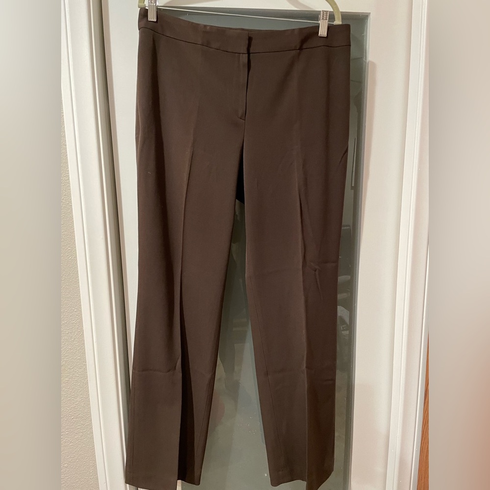 Jones New York Collection Platinum Brown Stretch Pants Trousers, size 12